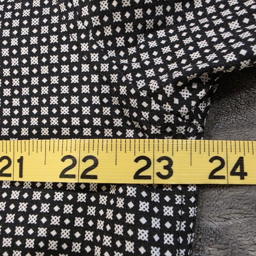 English Laundry Shirt Mens Large Geometric Black‎ White Pattern Long Sleeve - Picture 6 of 9
